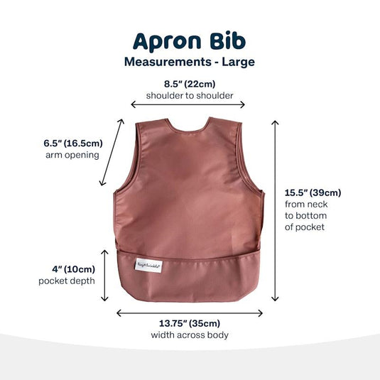 Tiny Twinkle - Mess - Proof Apron Bib 2 Pack - Taupe & Dandelion Small (6-24M)