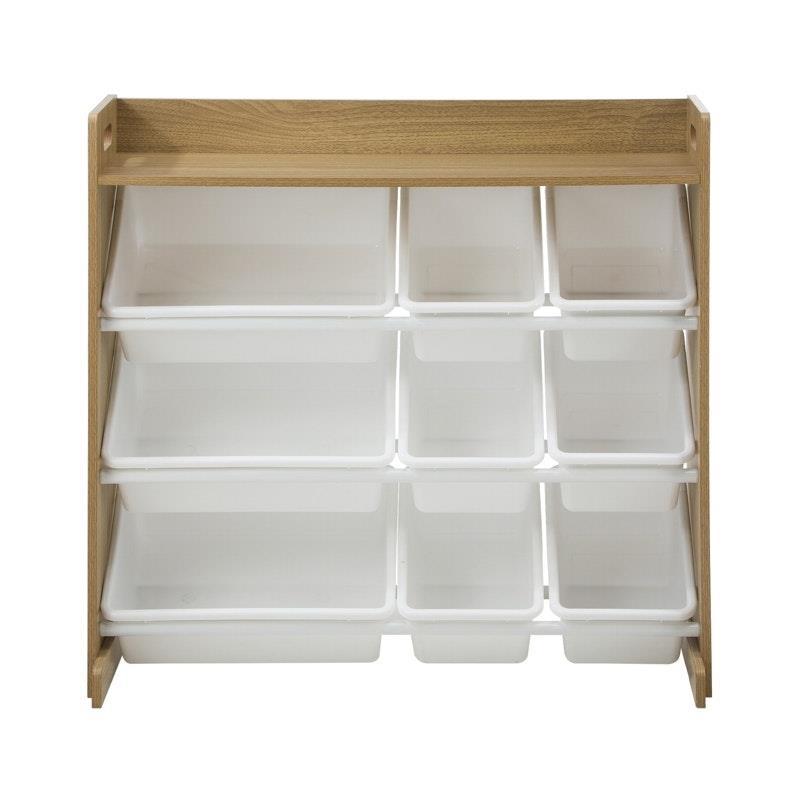 Load image into Gallery viewer, Oikiture 9 Bins Kids Toy Box Bookshelf Organiser Display Shelf Storage Rack Natural
