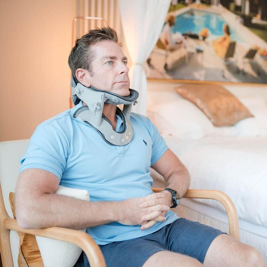 Caremax Thermal Cervical Collar Traction Brace - Adjustable with Heat Pad 1Unit