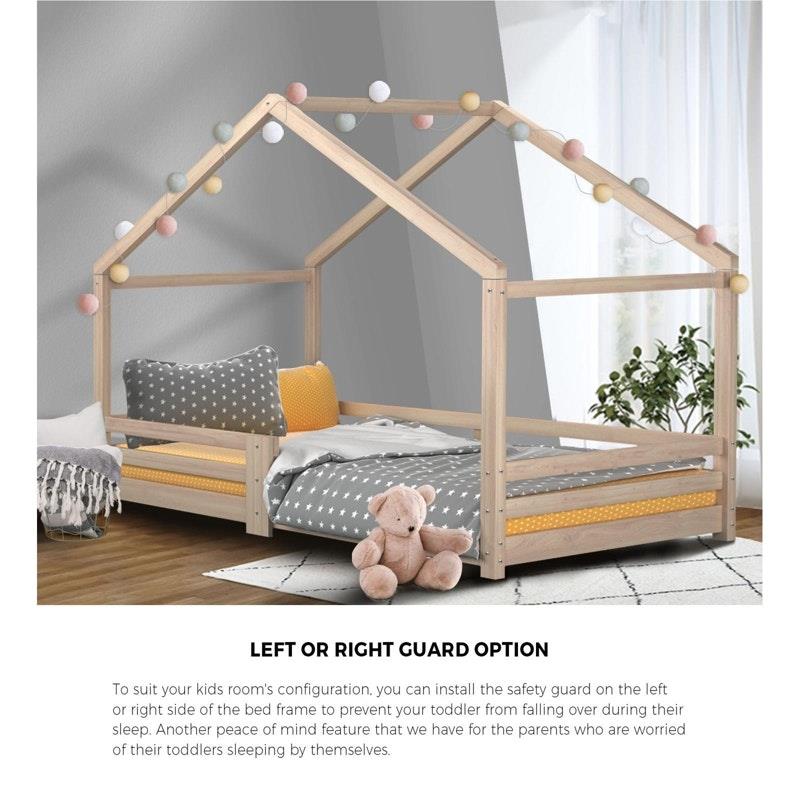 Load image into Gallery viewer, Oikiture Bed Frame Wooden Timber House Frame Single
