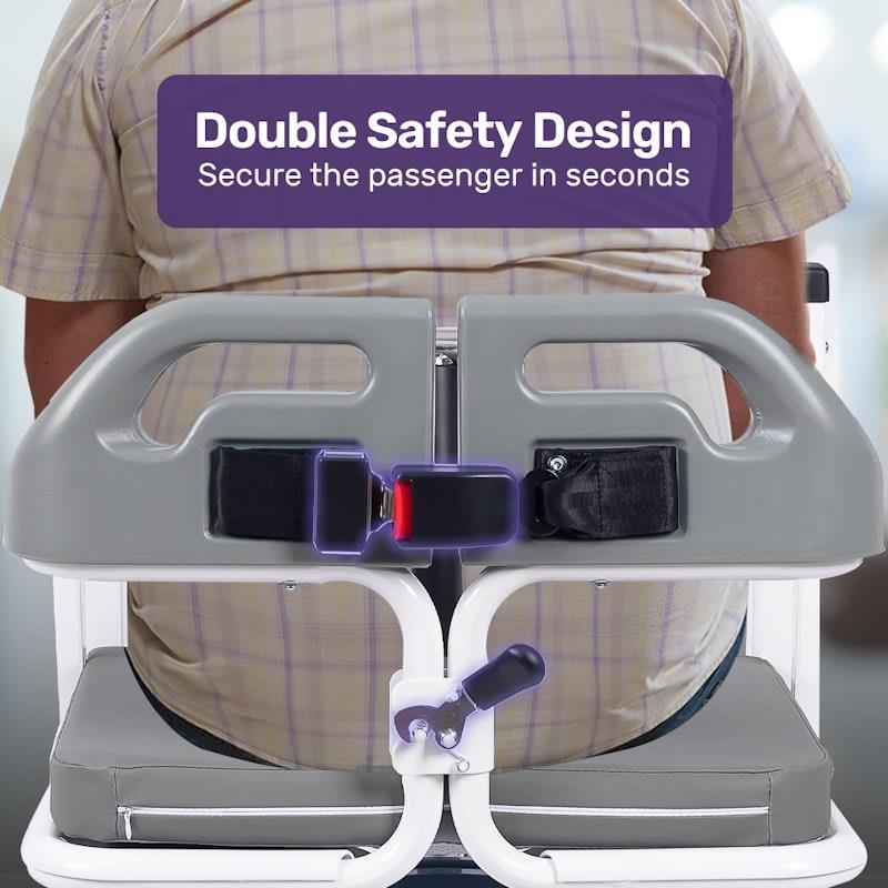 Load image into Gallery viewer, Equipmed 4 In 1 Patient Lift Transfer Chair White
