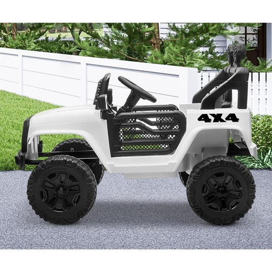 Mazam Kids Ride On Car Electric Toys Jeep White