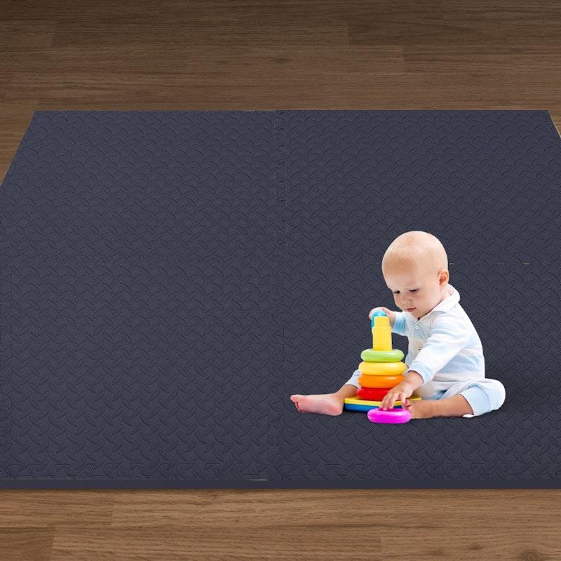 Load image into Gallery viewer, BoPeep EVA Foam Kids Play Mat Floor Kid Crawling Interlocking 60x60 Navy
