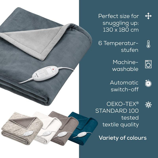 Beurer HD75DG Heated Throw: Dark Grey One Size