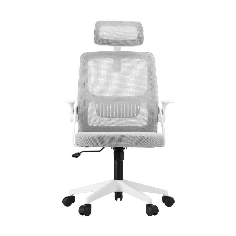 Load image into Gallery viewer, Oikiture Mesh Office Chair Executive Fabric Gaming  Racing Computer Seat White
