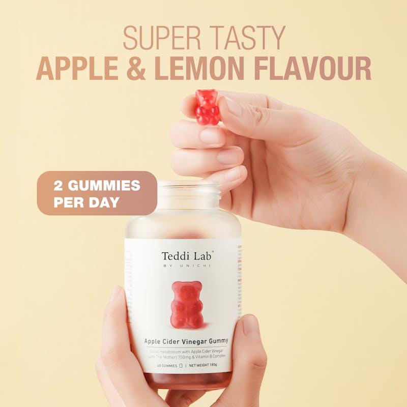 Load image into Gallery viewer, Teddi Lab by Unichi Apple Cider Vinegar Gummy 60s x3 - Detox &amp; Metabolism Pack
