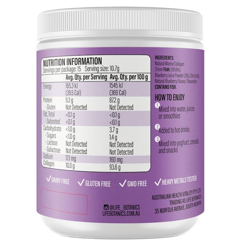 Load image into Gallery viewer, Life Botanics Pure Marine Collagen Powder Blueberry 160g x3 Pack
