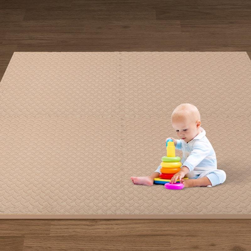 Load image into Gallery viewer, BoPeep EVA Foam Kids Play Mat Floor Baby Crawling Interlocking Waterproof Beige 4Pack
