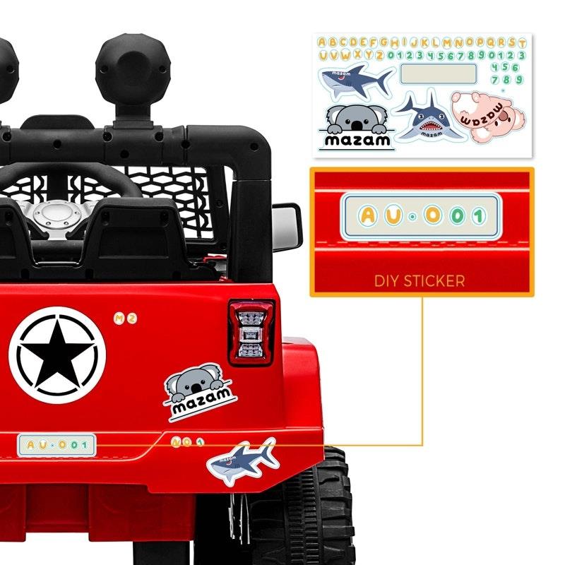 Load image into Gallery viewer, Mazam Ride On Car Electric Jeep Toy Remote Car MP3 LED lights 12V Red
