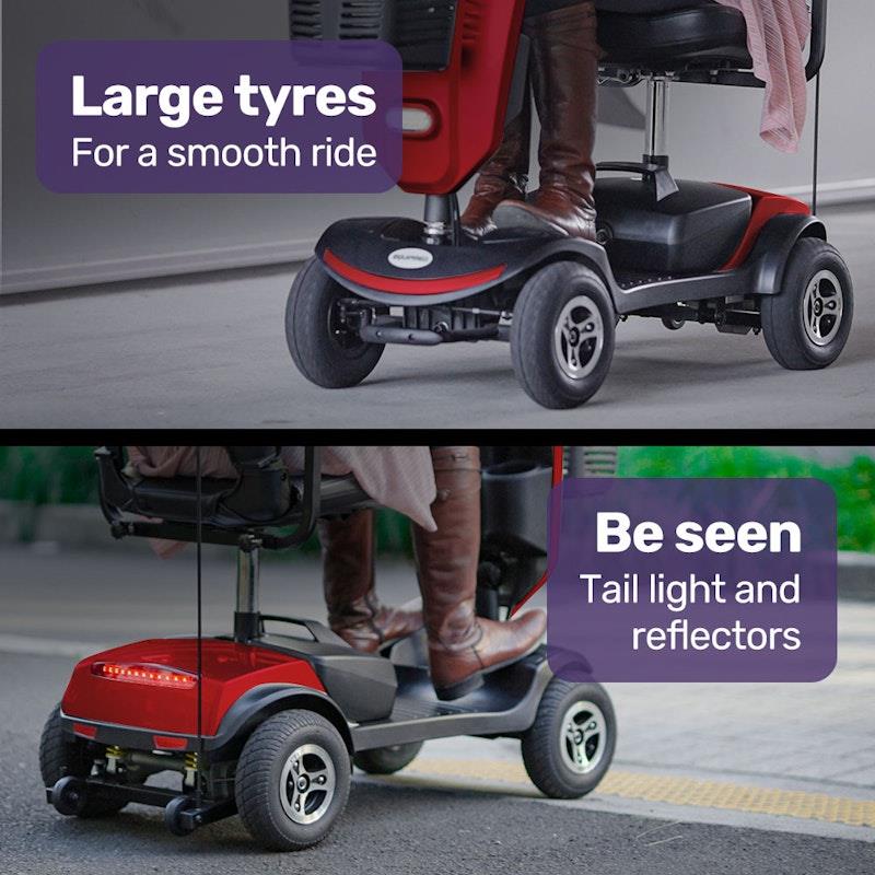 Load image into Gallery viewer, Equipmed Electric Mobility Scooter For Elderly Pathline (Red)
