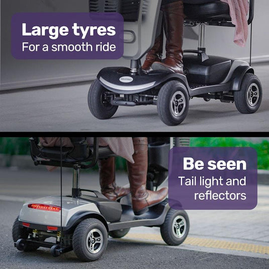 Equipmed Electric Mobility Scooter For Elderly Pathline (Silver)
