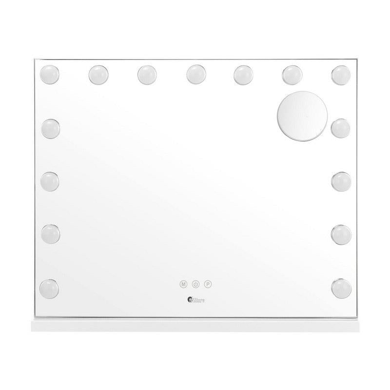 Load image into Gallery viewer, Oikiture Hollywood Makeup Mirror 15 Bulbs LED Light Wall Vanity Mirrors White
