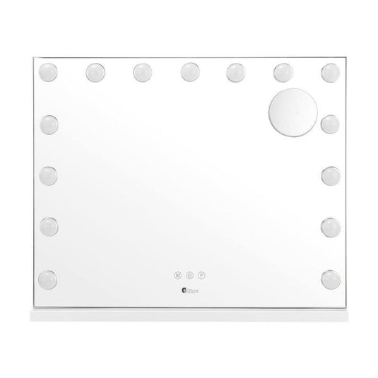 Oikiture Hollywood Makeup Mirror 15 Bulbs LED Light Wall Vanity Mirrors White