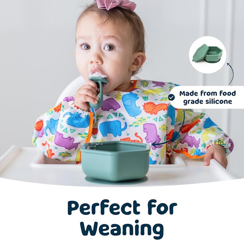 Load image into Gallery viewer, Tiny Twinkle Silicone Suction Bowl Olive Green
