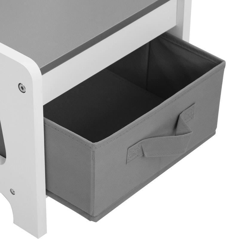 Load image into Gallery viewer, Oikiture Kids Table and Chairs Set Activity Play Study Desk w/ Toys Storage Box White &amp; Grey
