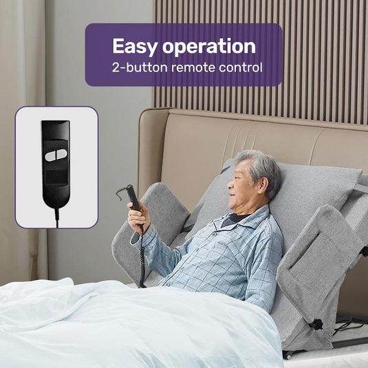 Equipmed Electric Adjustable Bed Backrest Full Length Grey