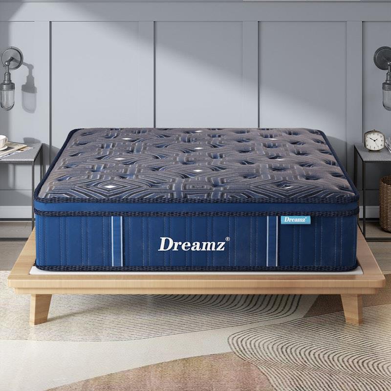 Load image into Gallery viewer, DreamZ Spring Mattress Bed Euro Top Pocket Spring Medium Firm Foam 30cm Double
