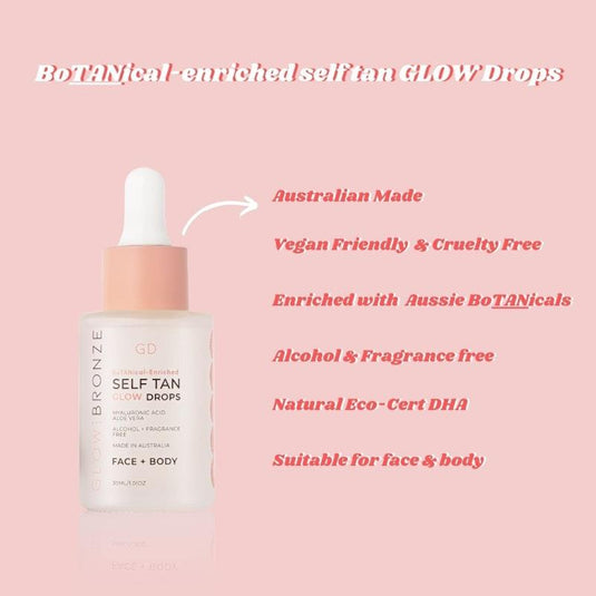 GlowBronze - Self Tan Face & Body 'GLOW' Drops 30ml