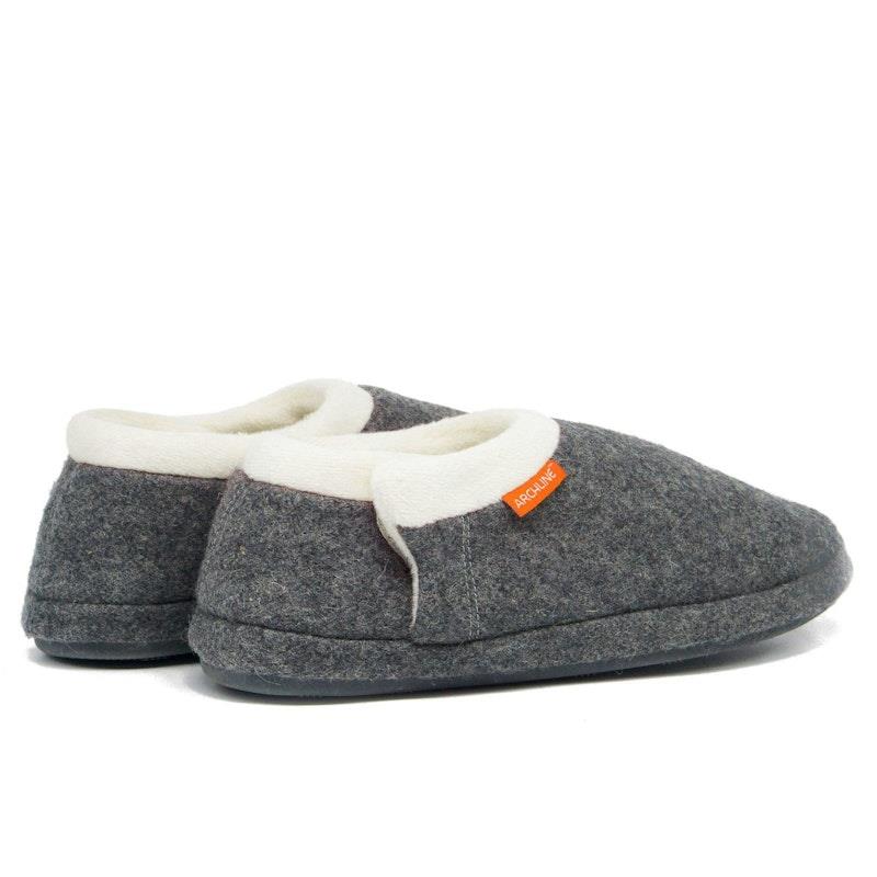 Load image into Gallery viewer, Archline Slippers Closed Back Arch Support Comfort Grey Marl Size 38
