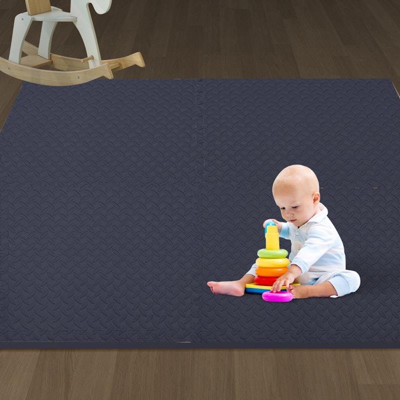 Load image into Gallery viewer, BoPeep EVA Foam Kids Play Mat Floor Kid Crawling Interlocking 60x60 Navy
