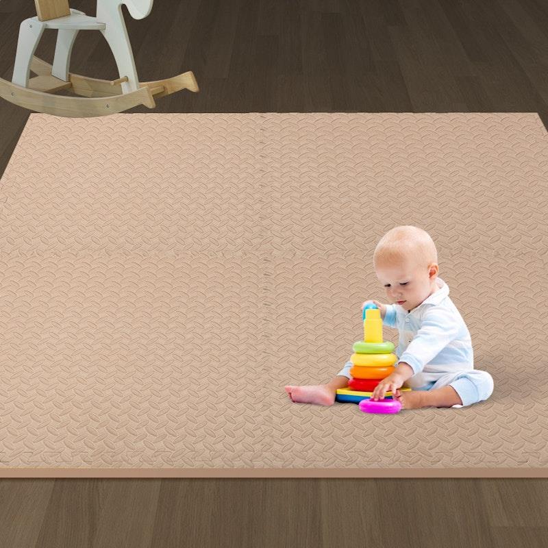 Load image into Gallery viewer, BoPeep EVA Foam Kids Play Mat Floor Baby Crawling Interlocking Waterproof Beige 4Pack
