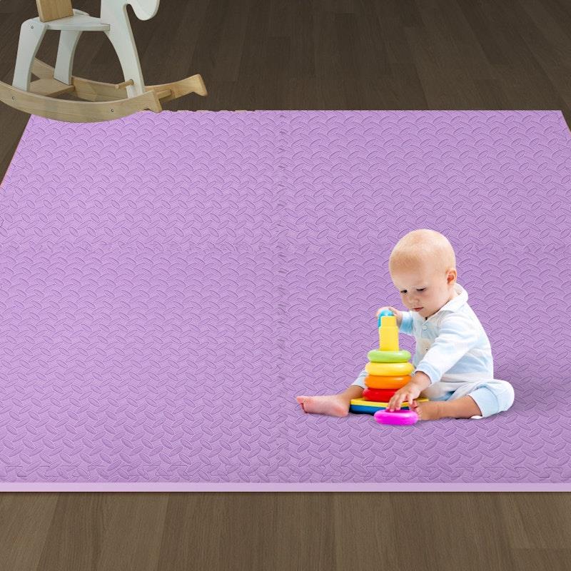 Load image into Gallery viewer, BoPeep EVA Foam Kids Play Mat Floor Baby Crawling Interlocking Waterproof Purple 4Pack
