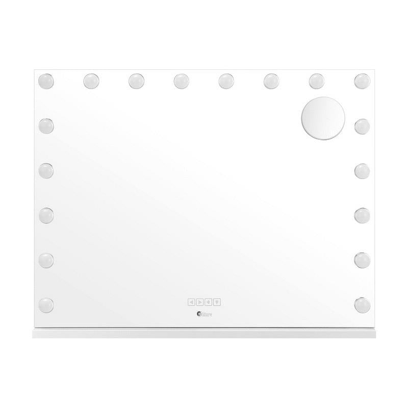 Load image into Gallery viewer, Oikiture Bluetooth Hollywood Makeup Mirror 18 LED Light Vanity Mirrors White
