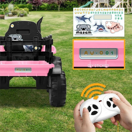 Mazam XL SIZE Kids Ride On Car Tractor 12V Remote Control Electric Pink