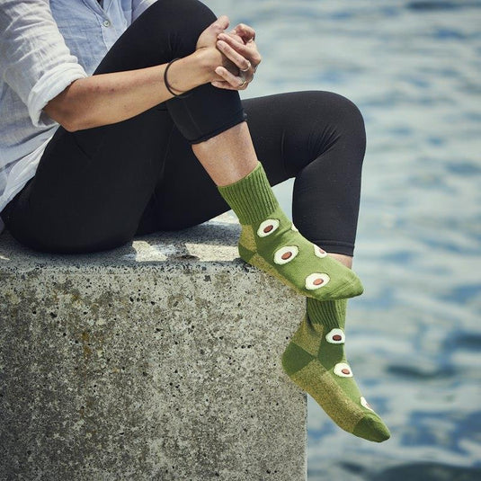 Glucology Copper based Socks | 2 Pairs Small/ Avocado