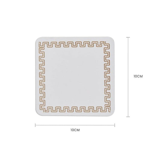 Clevinger MDF Placemats and Coasters Gold Border 8 Pieces
