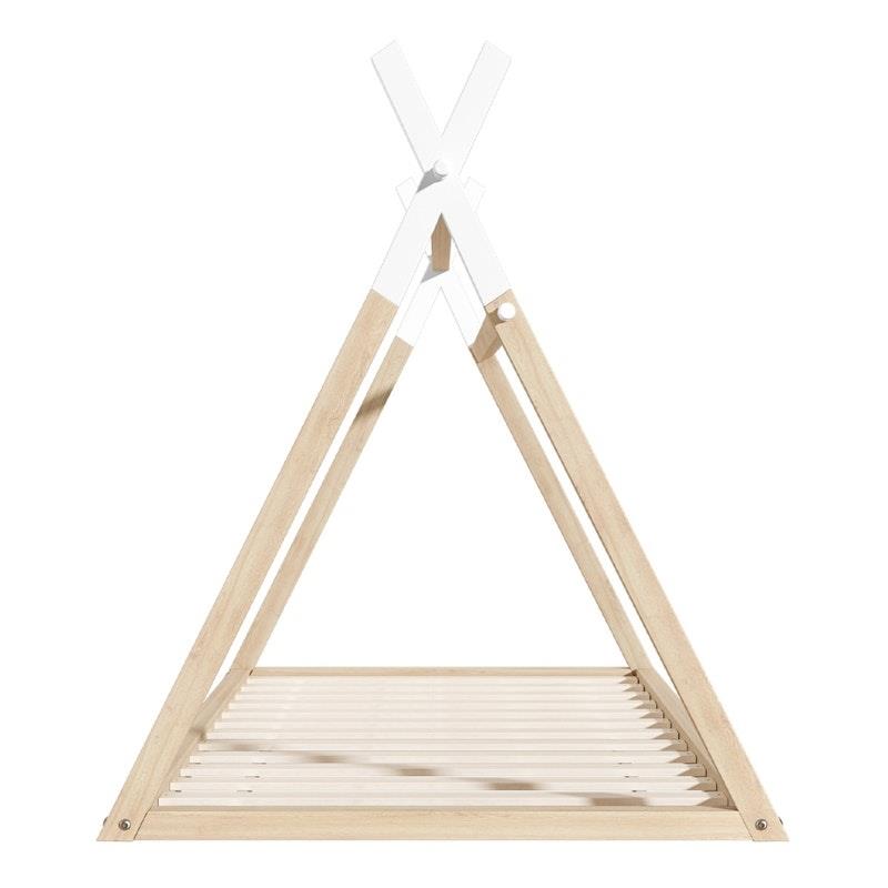 Load image into Gallery viewer, Oikiture Kids Bed Frame Wooden Timber King Single Teepee House Frame Beds 1unit
