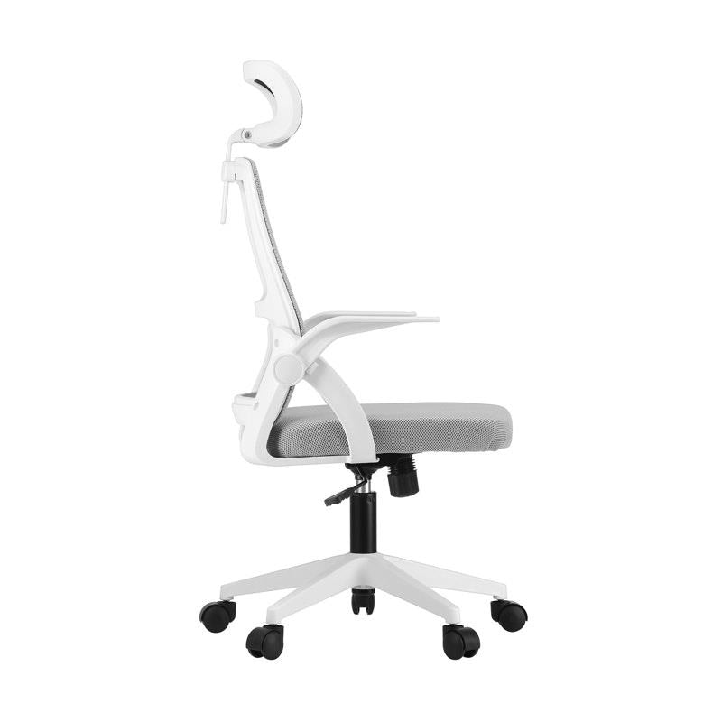 Load image into Gallery viewer, Oikiture Mesh Office Chair Executive Fabric Gaming  Racing Computer Seat White
