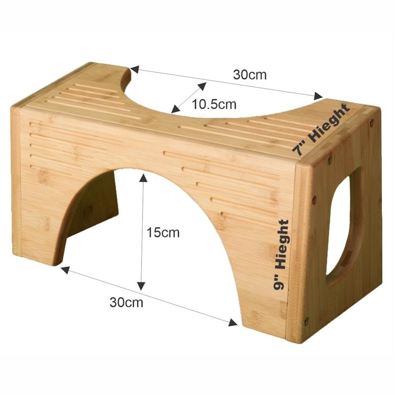 Load image into Gallery viewer, Squatty Potty Flip Bamboo Stool 7 &amp; 9 Inch

