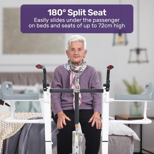 Equipmed 4 In 1 Patient Lift Transfer Chair White