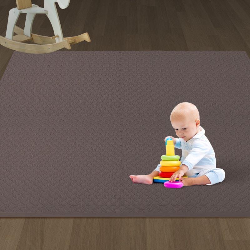 Load image into Gallery viewer, BoPeep EVA Foam Kids Play Mat Floor Baby Crawling Interlocking Waterproof Coffee 4Pack

