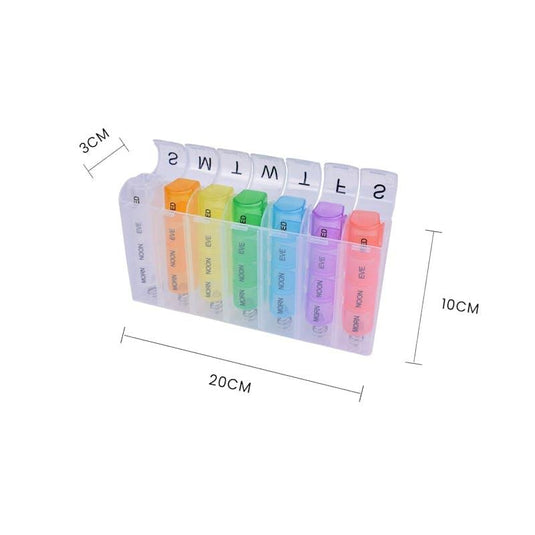 Flightmode 7 Day Travel Pill Box Medicine Organiser with Individual Daily Compartment 1Unit