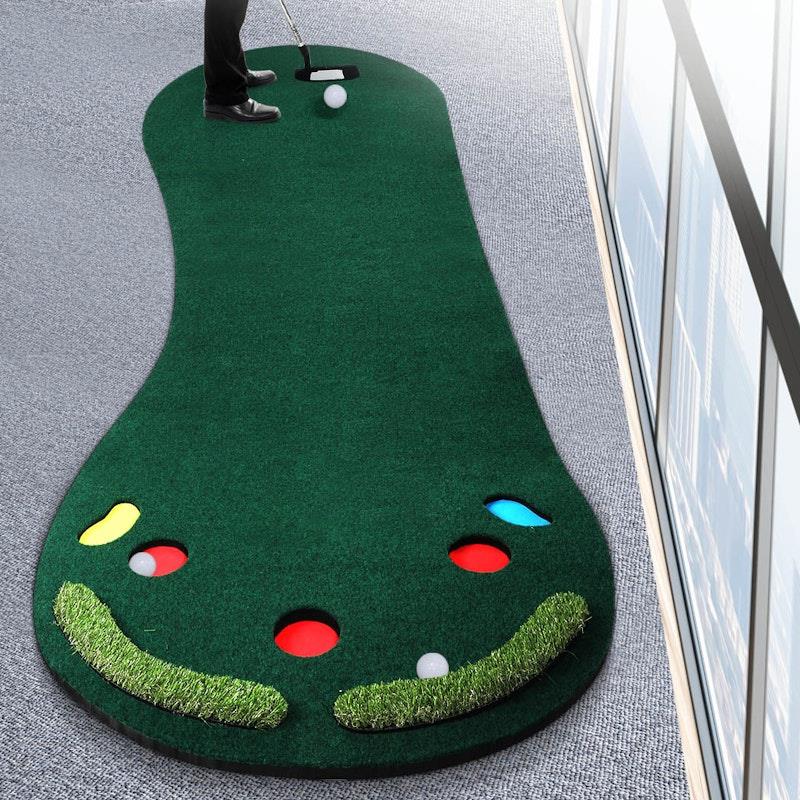 Load image into Gallery viewer, Centra 3M Golf Putting Mat Practice Training Indoor Outdoor Portable Slope Balls One Size
