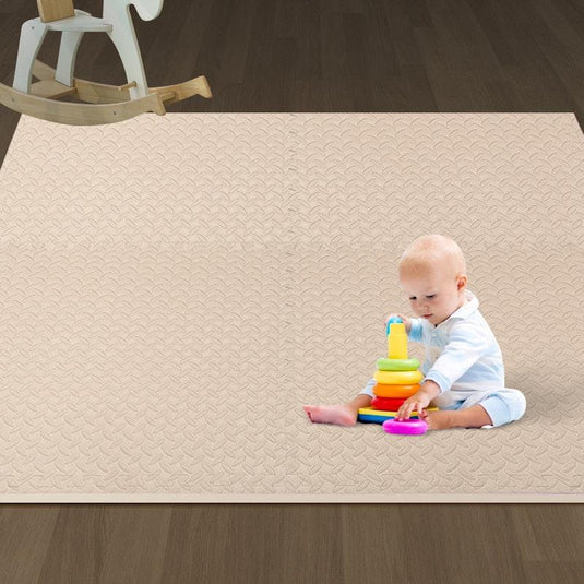 BoPeep EVA Foam Kids Play Mat Floor Baby Crawling Interlocking Waterproof White 4Pack