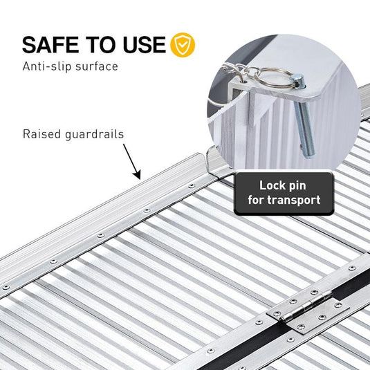 Kartrite Aluminium Portable Wheelchair Ramp R02 4 Feet