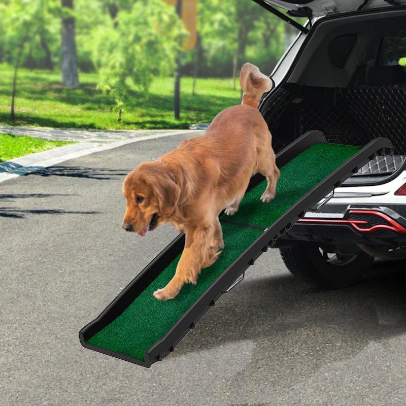 Load image into Gallery viewer, Furtastic Foldable Plastic Dog Ramp with Synthetic Grass 1Unit
