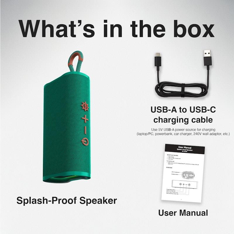Load image into Gallery viewer, Laser Splash Proof Bluetooth Speaker Green
