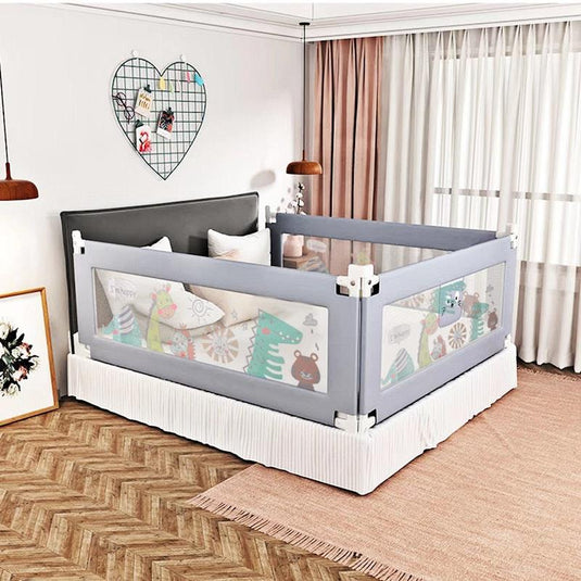 BoPeep Kids Baby Safety Bed Rail Guard Adjustable Folding Child Toddler Grey Large