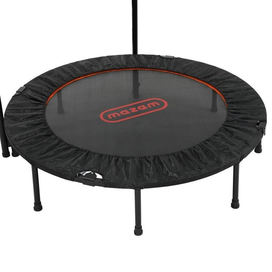 Mazam 48" Trampoline Round Fitness Rebounder Handrail Jumping Exercise Home Gym Black