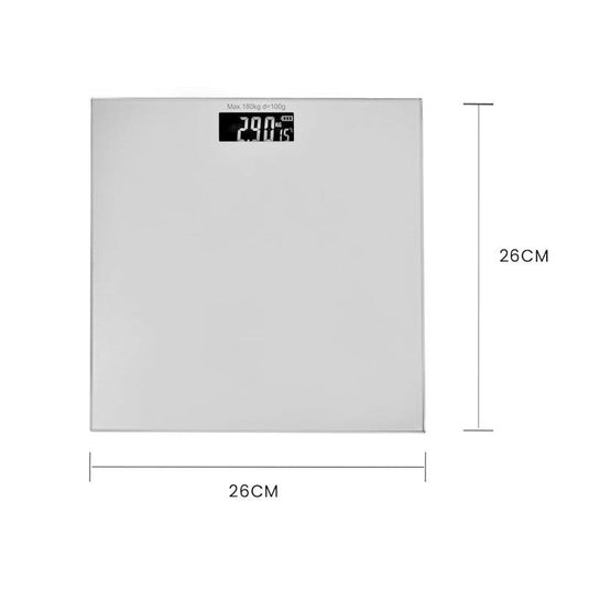 Clevinger Silver Digital Glass Bathroom Scale Max Capacity 180KG 1Unit
