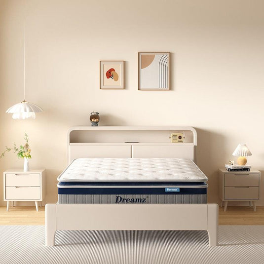 DreamZ Spring Mattress Pillow Top 7 Zone Pocket Spring  Memory Foam 32CM Double