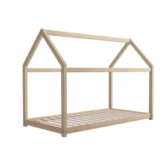 Oikiture Wooden Bed Frame Single Wooden Pine Timber Platform 1unit