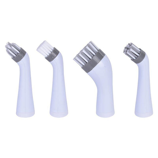 Living Today Battery Operated Scrubber Brush with 4 Interchangeable Heads 1Pack