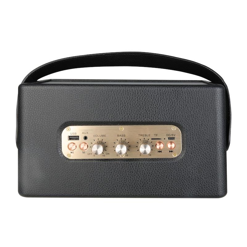Load image into Gallery viewer, Laser SoundTec Retro Bluetooth Boombox Black
