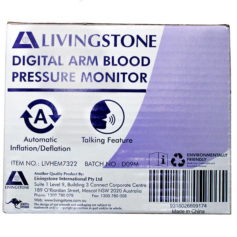 Load image into Gallery viewer, Livingstone Digital Blood Pressure Monitor with Talking Feature 1set
