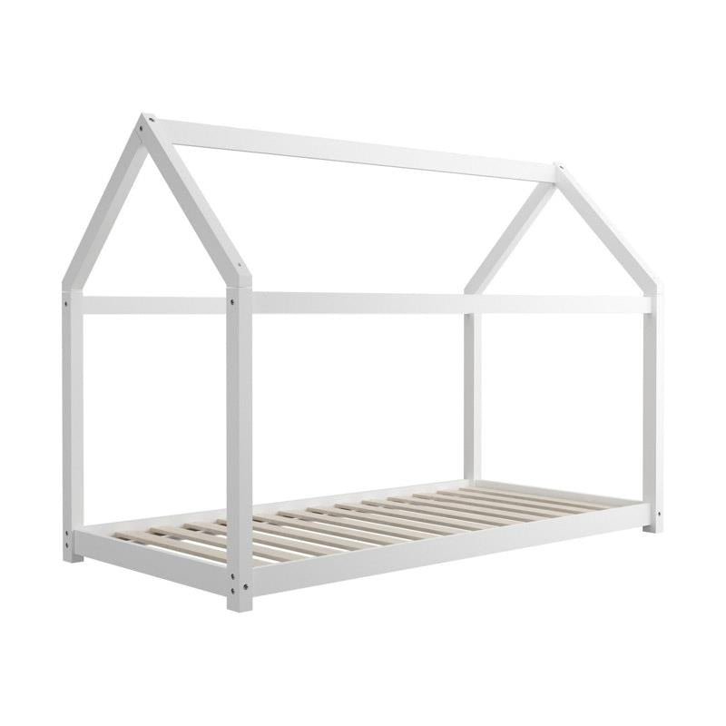 Load image into Gallery viewer, Oikiture Bed Frame Single Wooden Timber House Style Platform White 1unit
